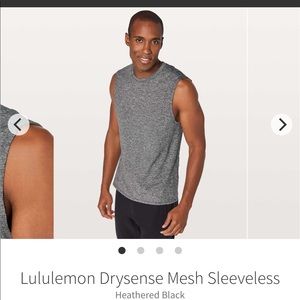 Lululemon Drysense Mesh Sleeveless Heathered Black